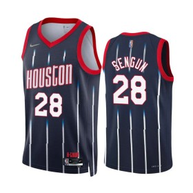 Maillot NBA Houston Rockets Alperen Sengun 28 Nike 2022-23 City Edition Navy Swingman - Homme
